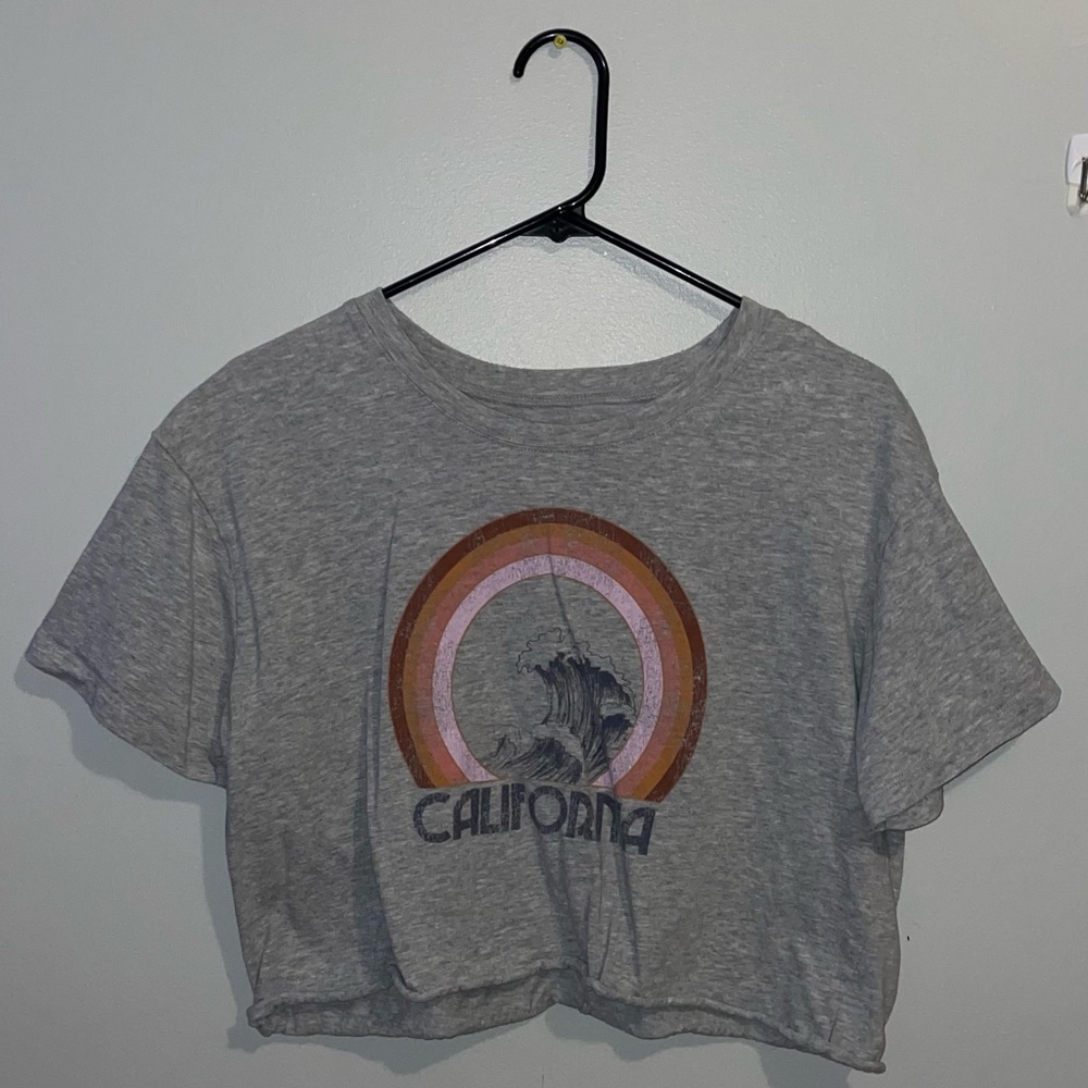 Kids Large Arizona Light Gray Crop Top